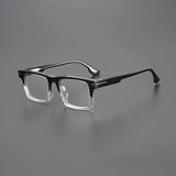 Raidon Retro Acetate Glasses Frame Rectangle Frames Southood Black Clear 