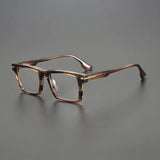 Raidon Retro Acetate Glasses Frame Rectangle Frames Southood Leopard 