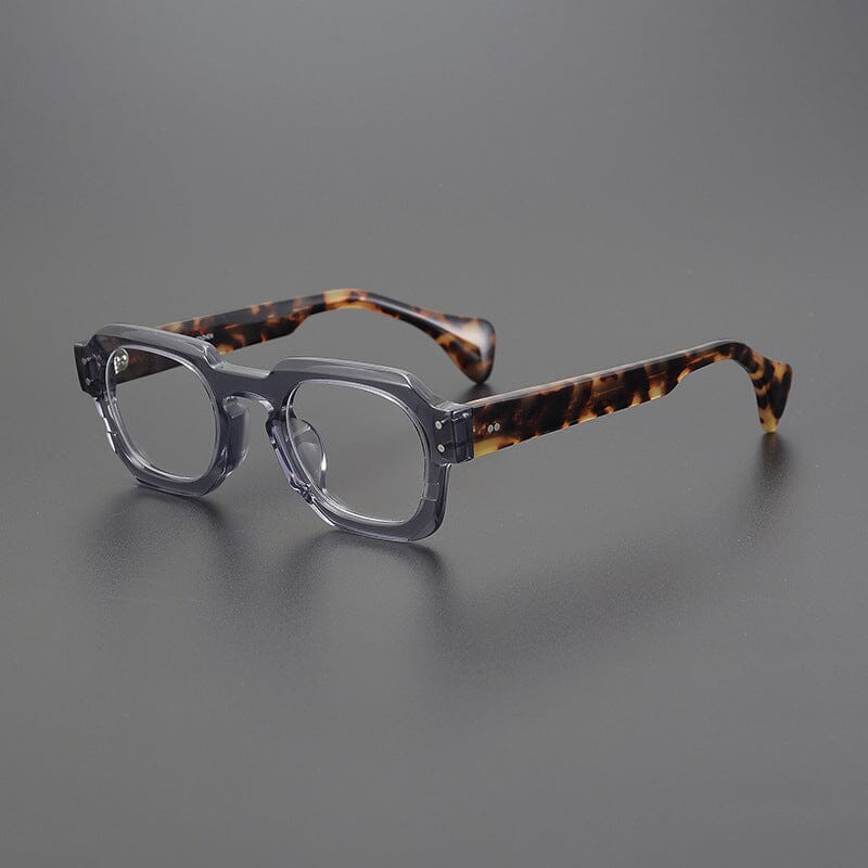 Rotonya Acetate Retro Square Glasses Frame Rectangle Frames Southood Grey 