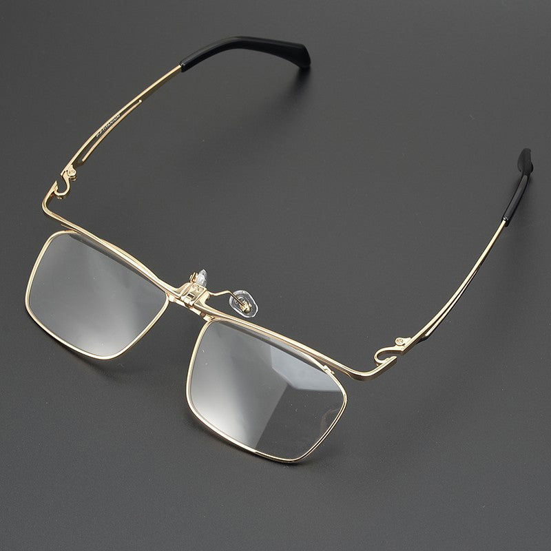 Pierson Titanium Square Flip Up Full Glasses Frame