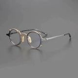 Shig Round Titanium Glasses Frame Round Frames Southood Gray 