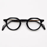 Spike Vintage Acetate Round Optical Glasses Frame Round Frames Southood Black 