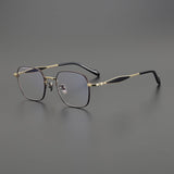 Tomo Vintage Big Square Glasses Frame Rectangle Frames Southood Brown Gold 