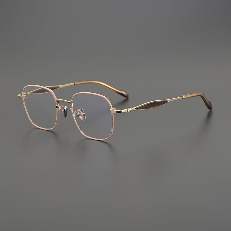 Tomo Vintage Big Square Glasses Frame Rectangle Frames Southood Pink Gold 
