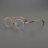 Tomo Vintage Big Square Glasses Frame Rectangle Frames Southood Pink Gold 