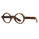 Tyson Vintage TR90 Round Eyeglasses Round Frames Southood Leopard 