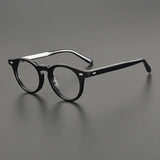 Wade Vintage Acetate Round Glasses Frame Round Frames Southood Black 