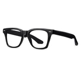 Wain Vintage TR90 Rectangle Eyeglasses Rectangle Frames Southood Black 