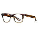 Wain Vintage TR90 Rectangle Eyeglasses Rectangle Frames Southood Brown Tea 