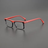 Wyatt Acetate Browline Glasses Frame Rectangle Frames Southood Red 